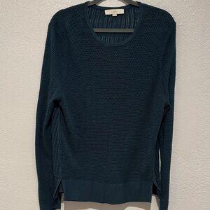 LOFT Deep Teal Textured Sweater